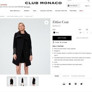eldise coat club monaco